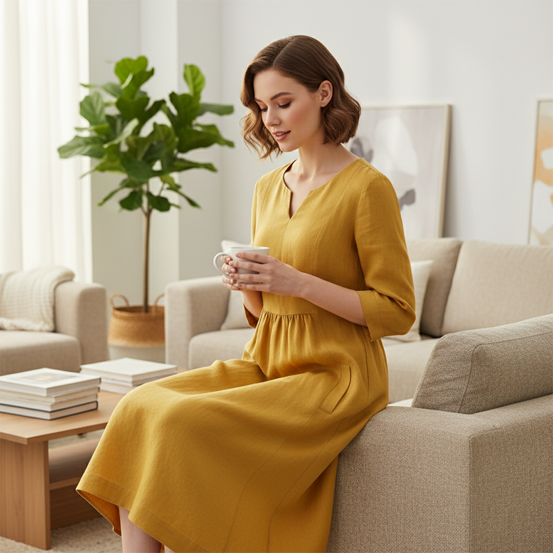 Elara | Vestido midi elegante